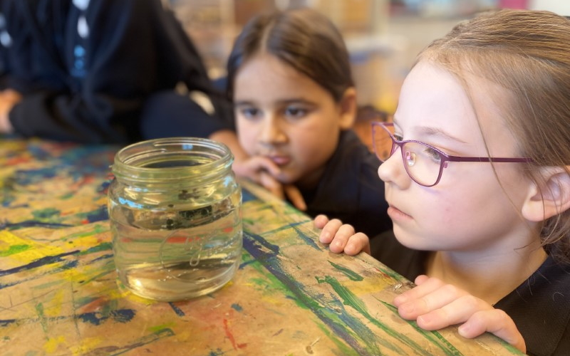 Children doing science experiment